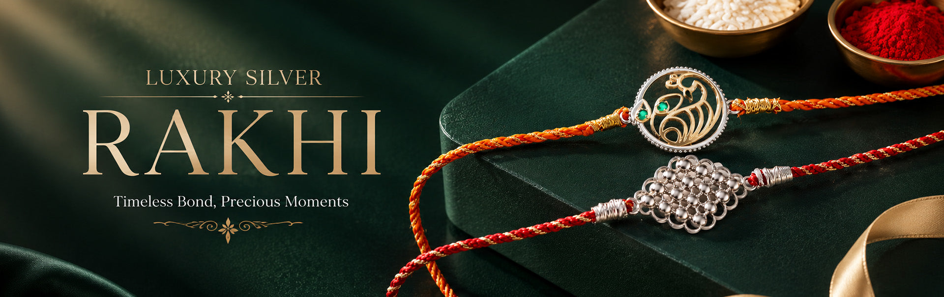 Luxury Silver Rakhi
