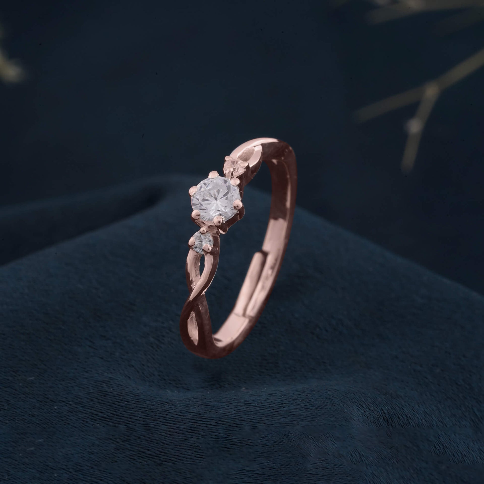 Rose Gold Flipkart Jewellery Rings Elfina Diamond Ring Online
