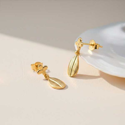 Golden Leafy Hazel Earrings