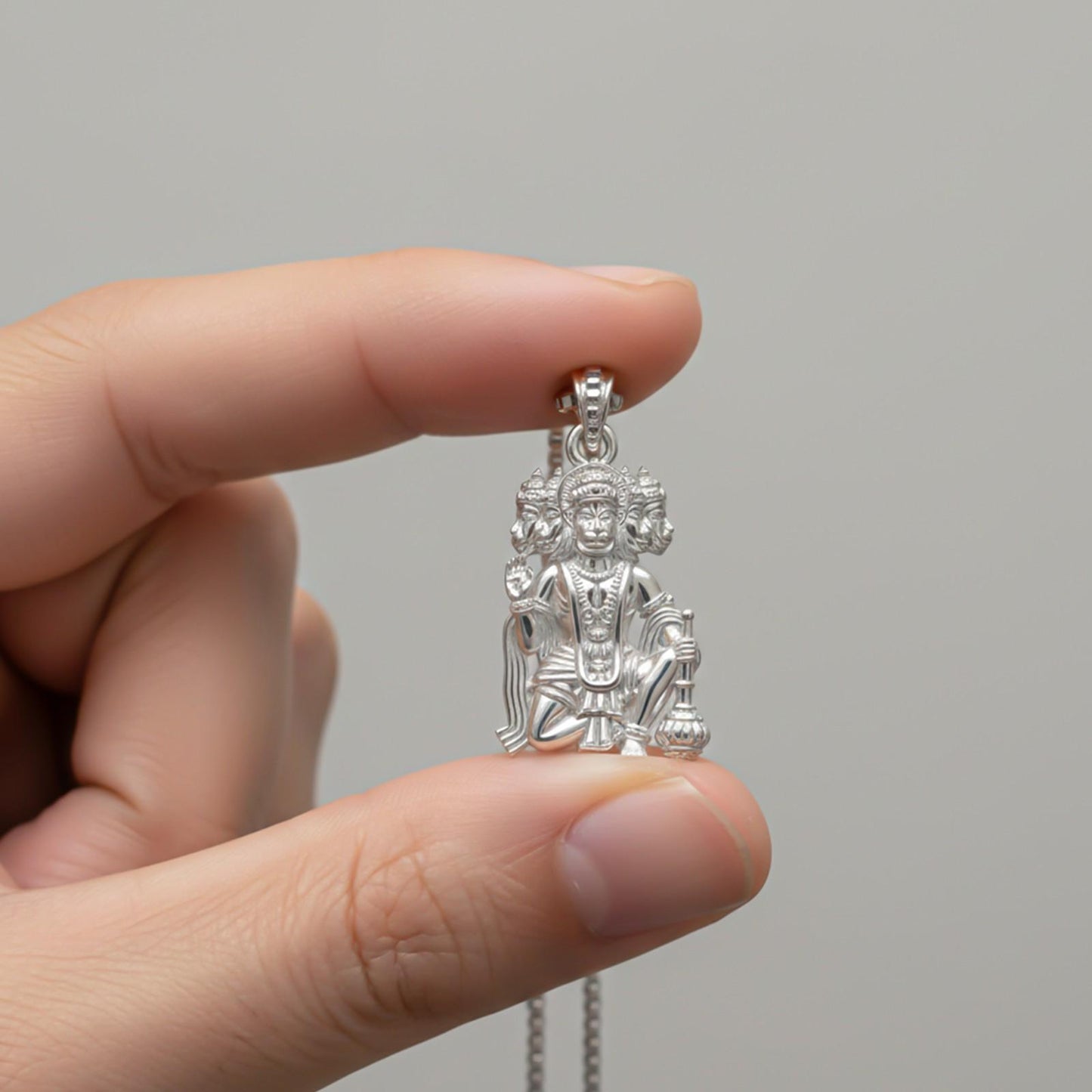 Silver God Panchmukhi Hanuman Pendant