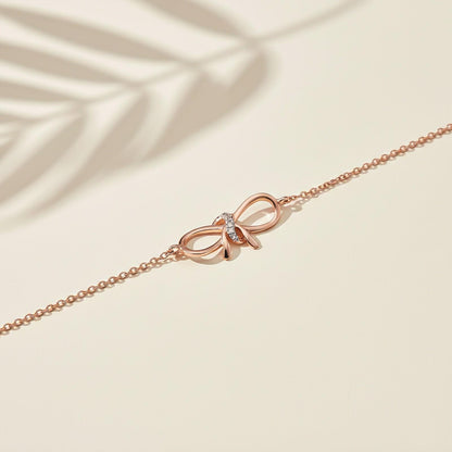 Rose Gold Bow Knot Anklet