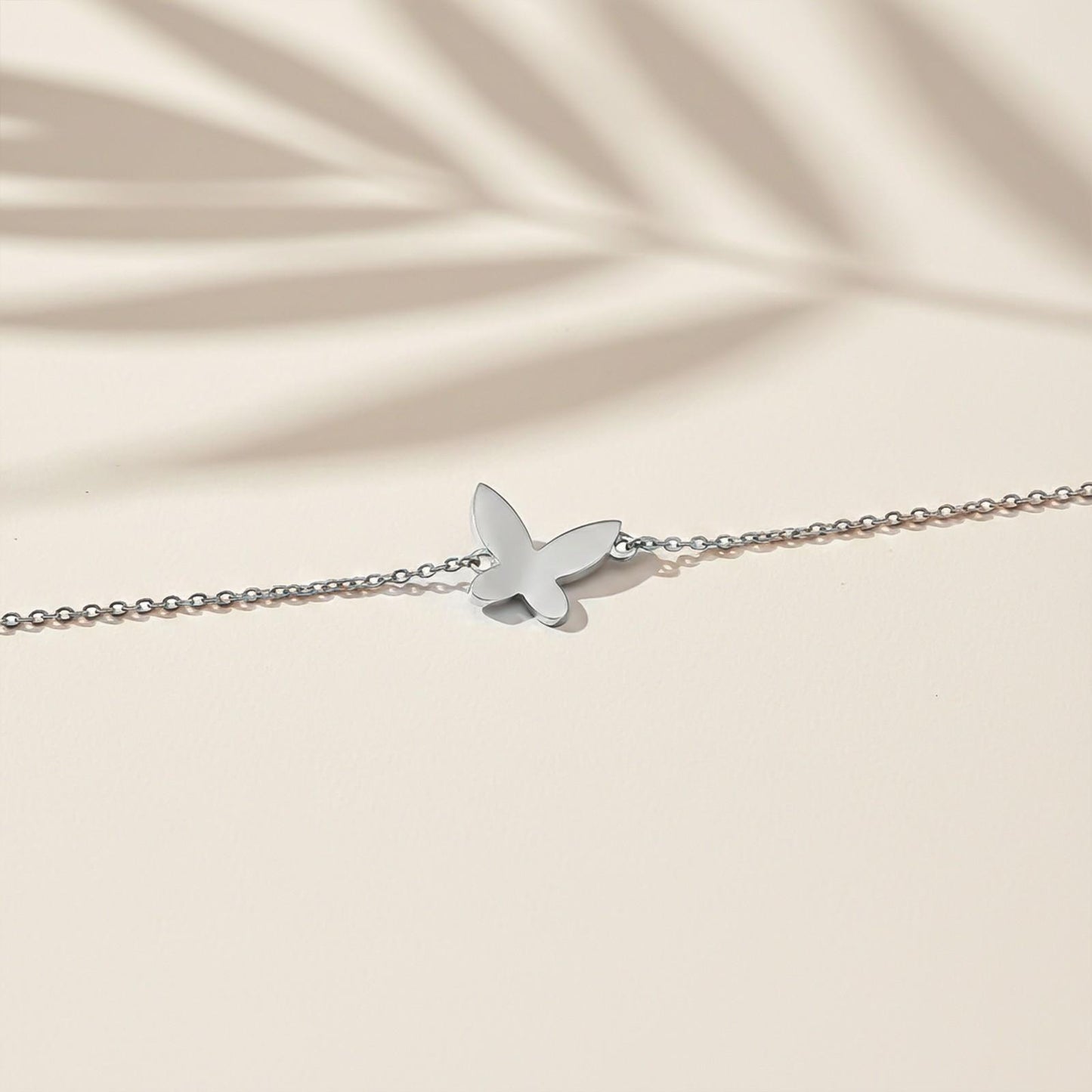Silver Mini Butterfly Anklet