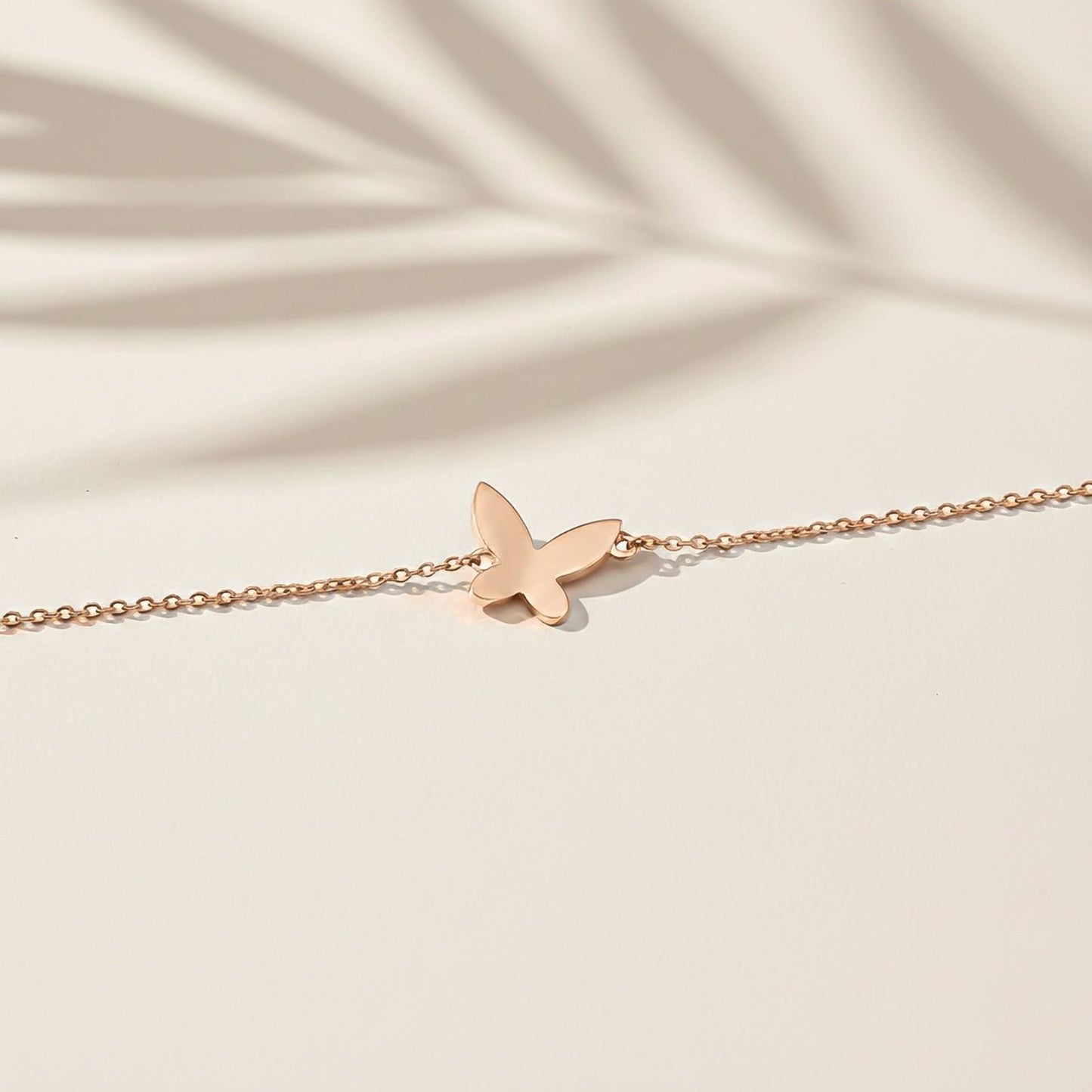 Rose Gold Mini Butterfly Anklet