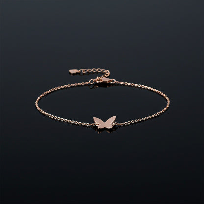 Rose Gold Mini Butterfly Anklet