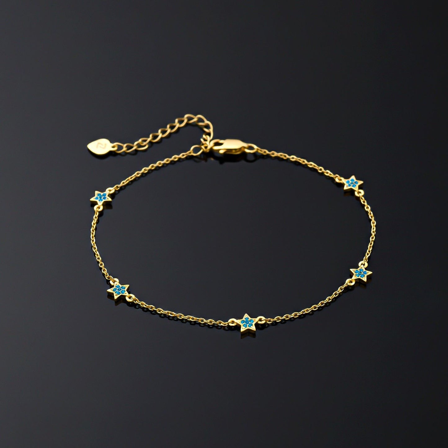 Golden Topaz Stars Anklet