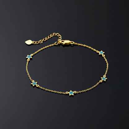 Golden Topaz Stars Anklet