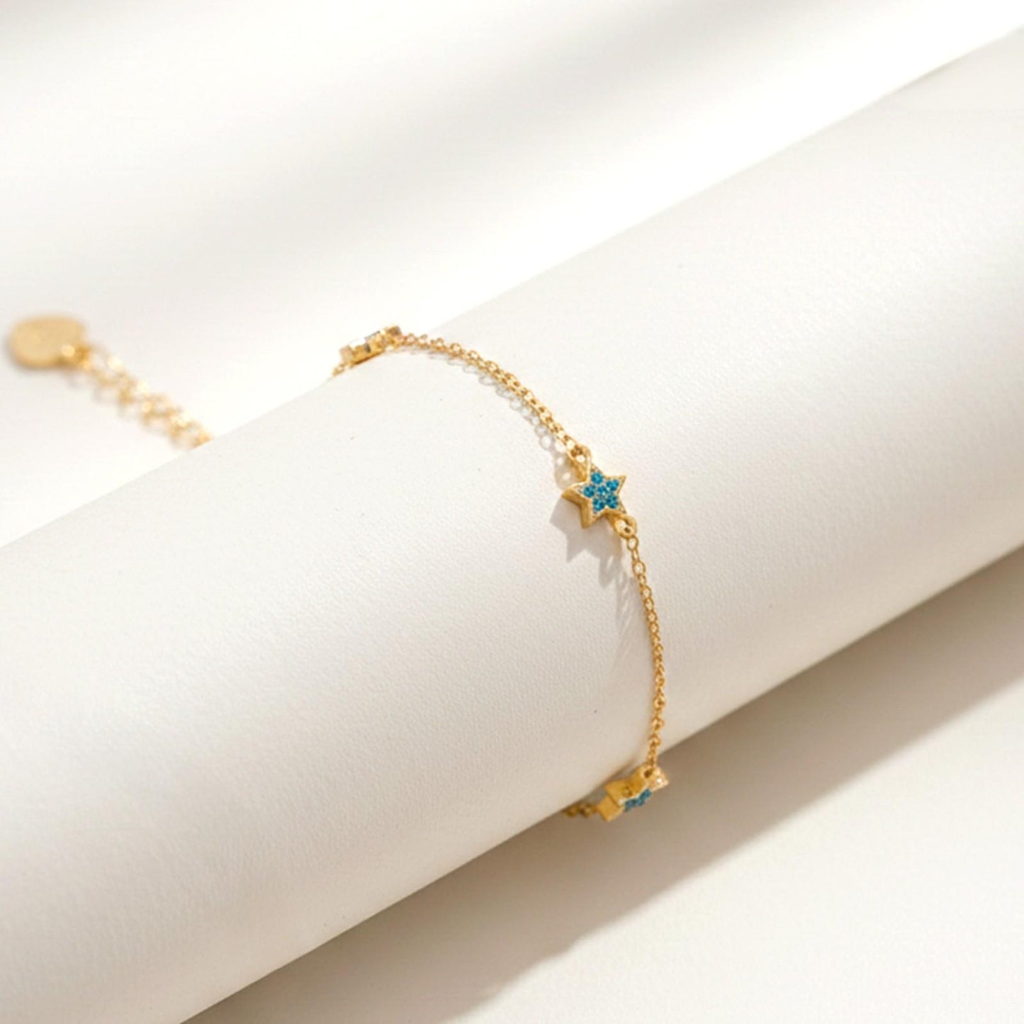 Golden Topaz Stars Anklet