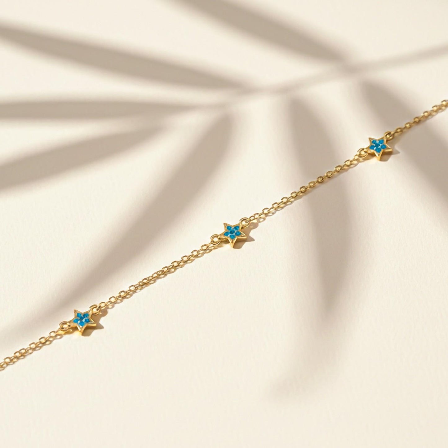 Golden Topaz Stars Anklet