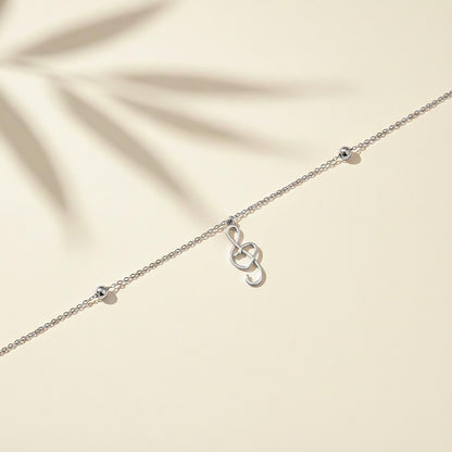Silver Trendy Musical Anklet