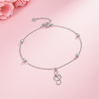 Silver Trendy Musical Anklet