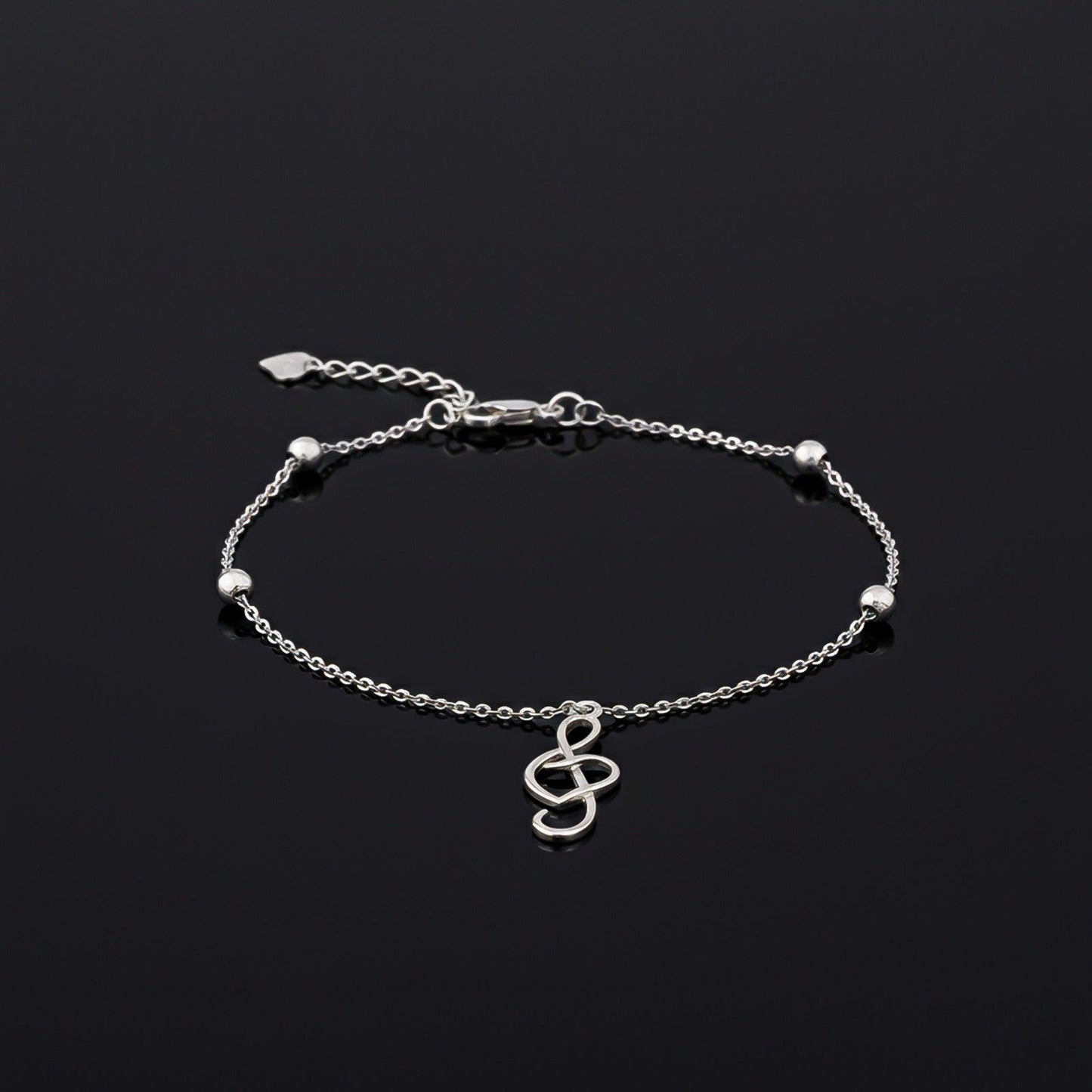 Silver Trendy Musical Anklet