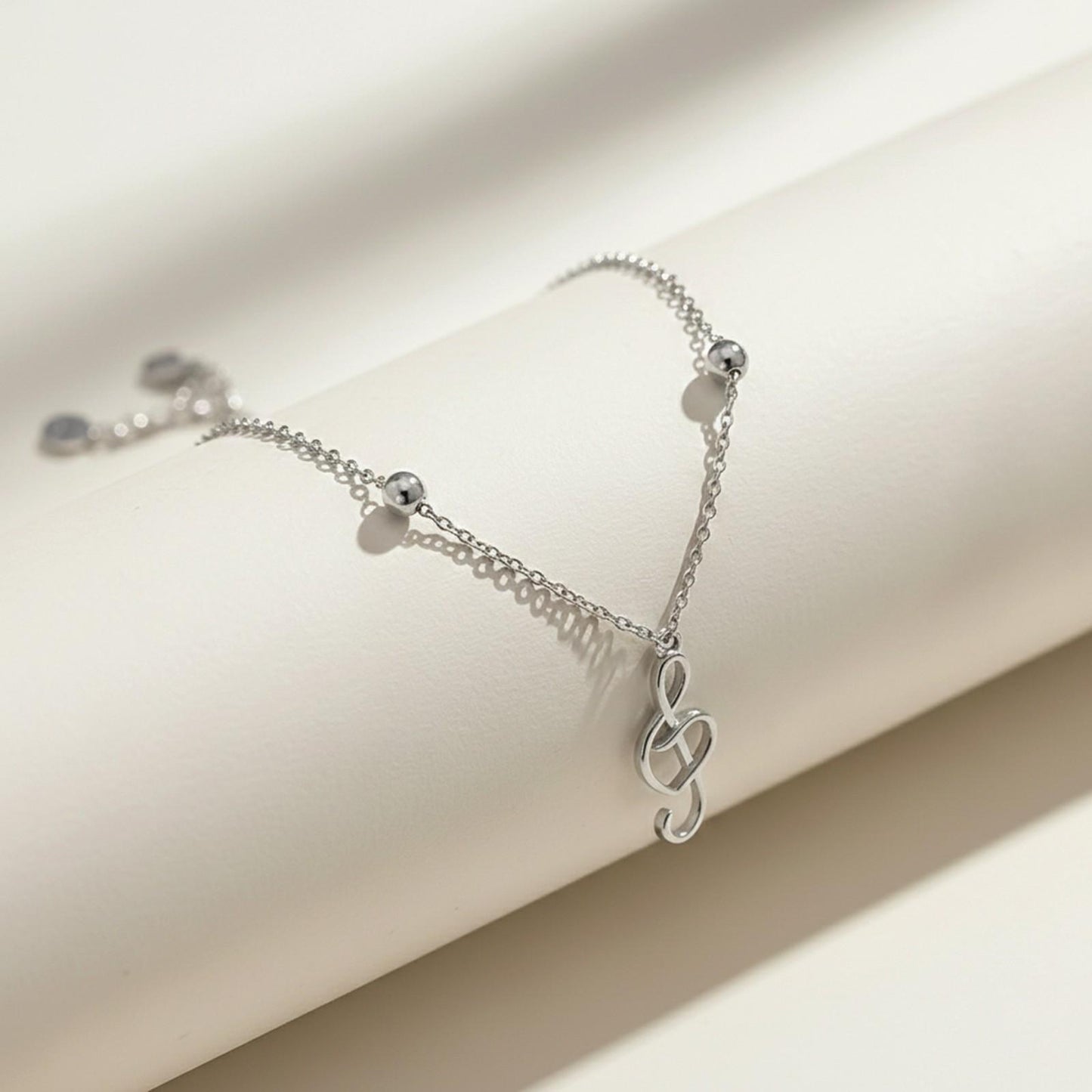 Silver Trendy Musical Anklet