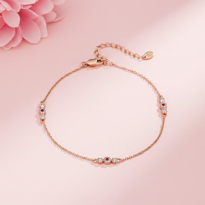 Rose Gold Cluster Charms Anklet