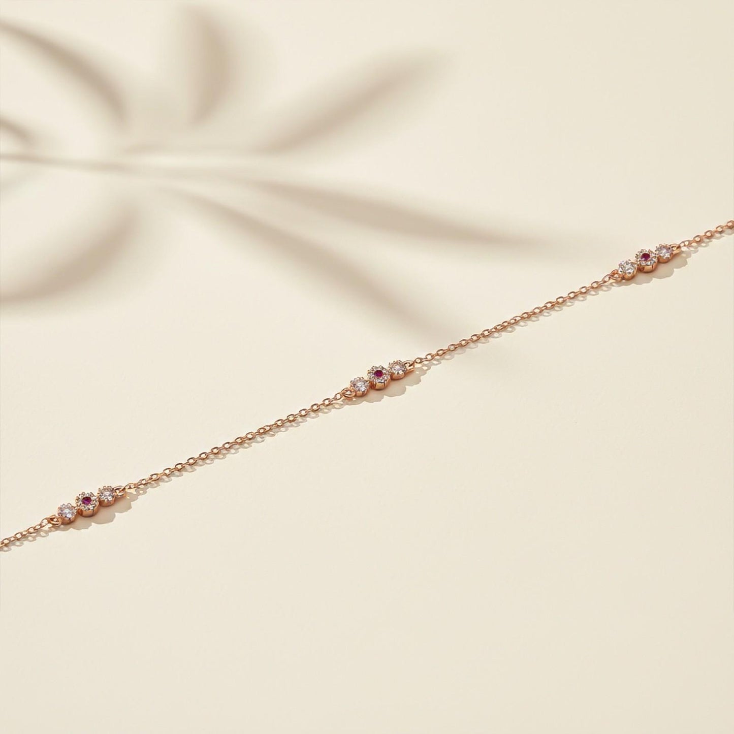 Rose Gold Cluster Charms Anklet