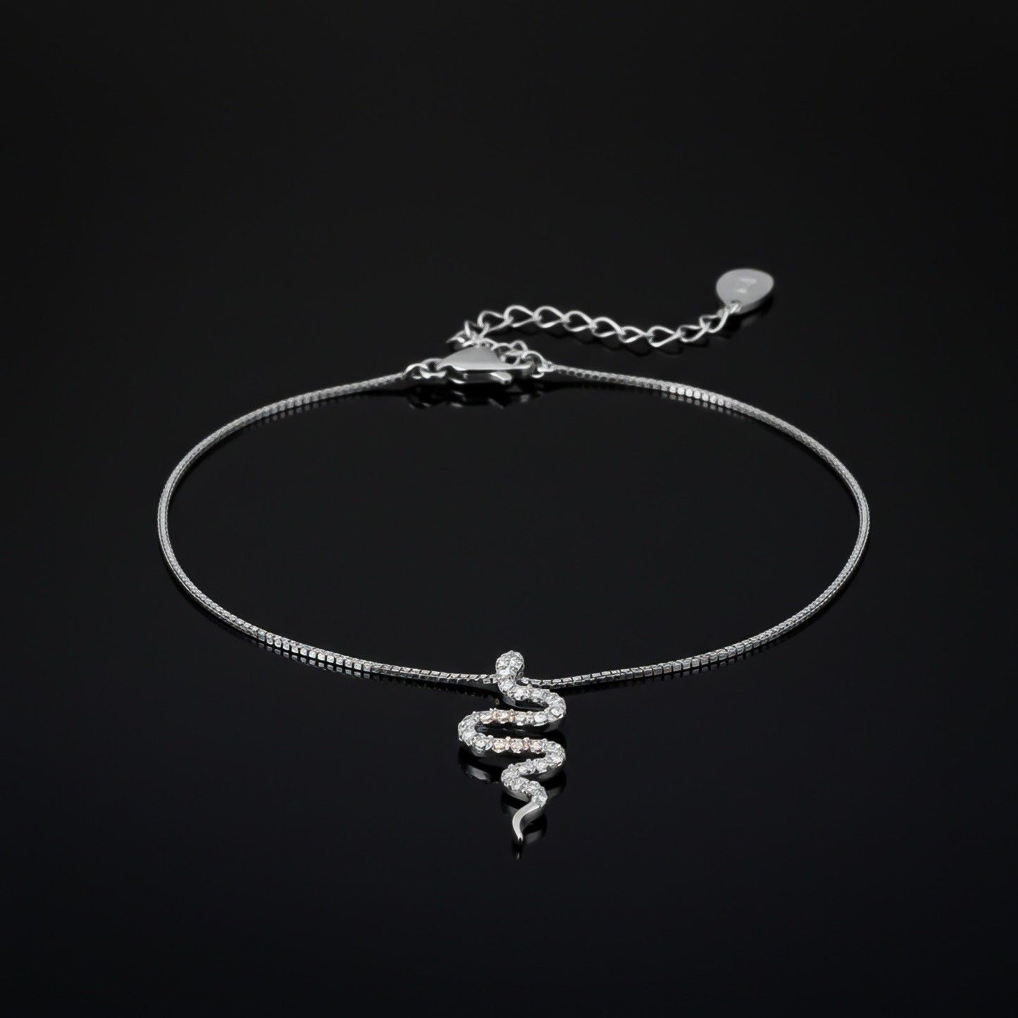 Silver Mini Snake Anklet