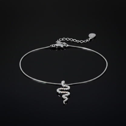 Silver Mini Snake Anklet