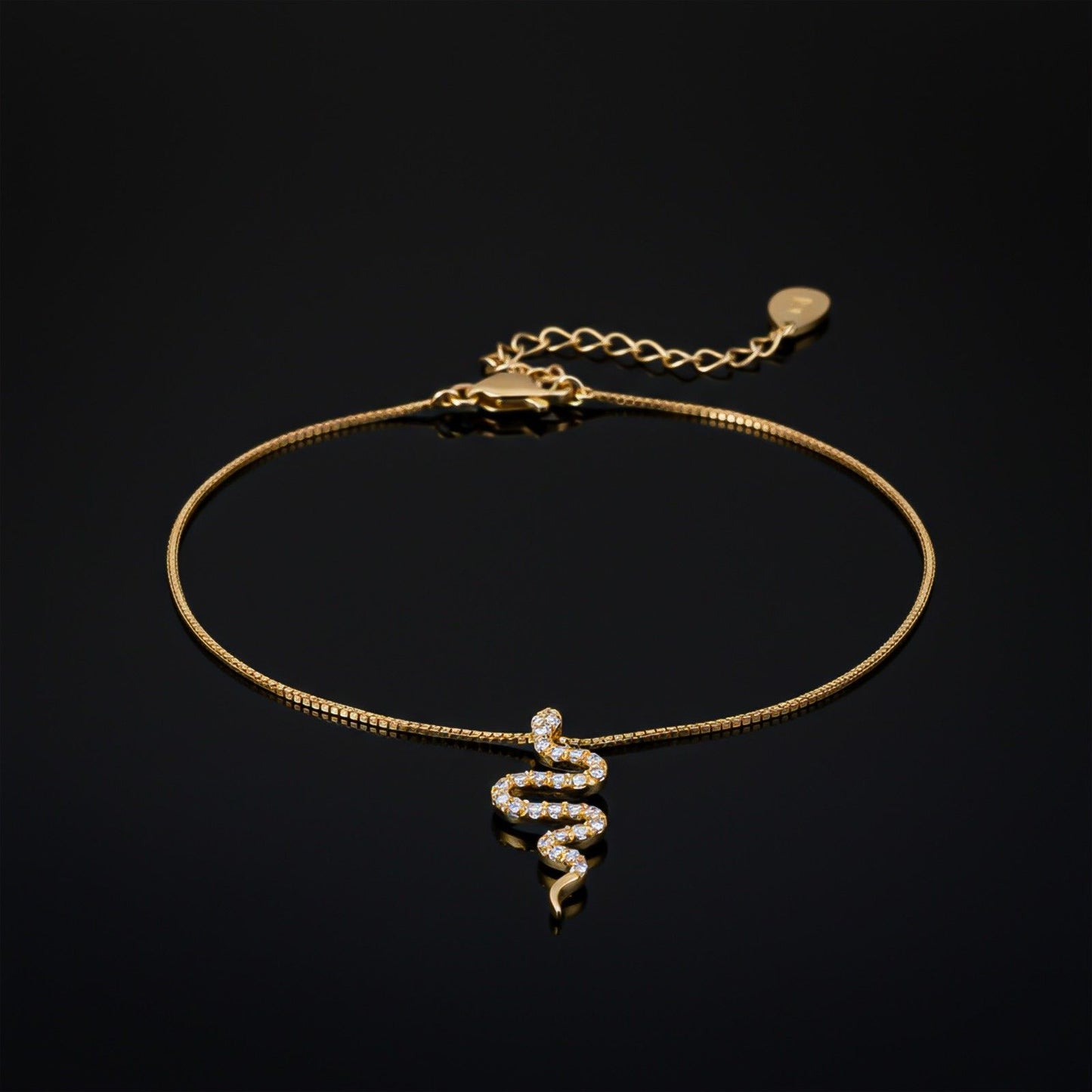 Golden Mini Snake Anklet