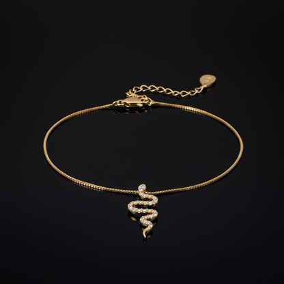 Golden Mini Snake Anklet