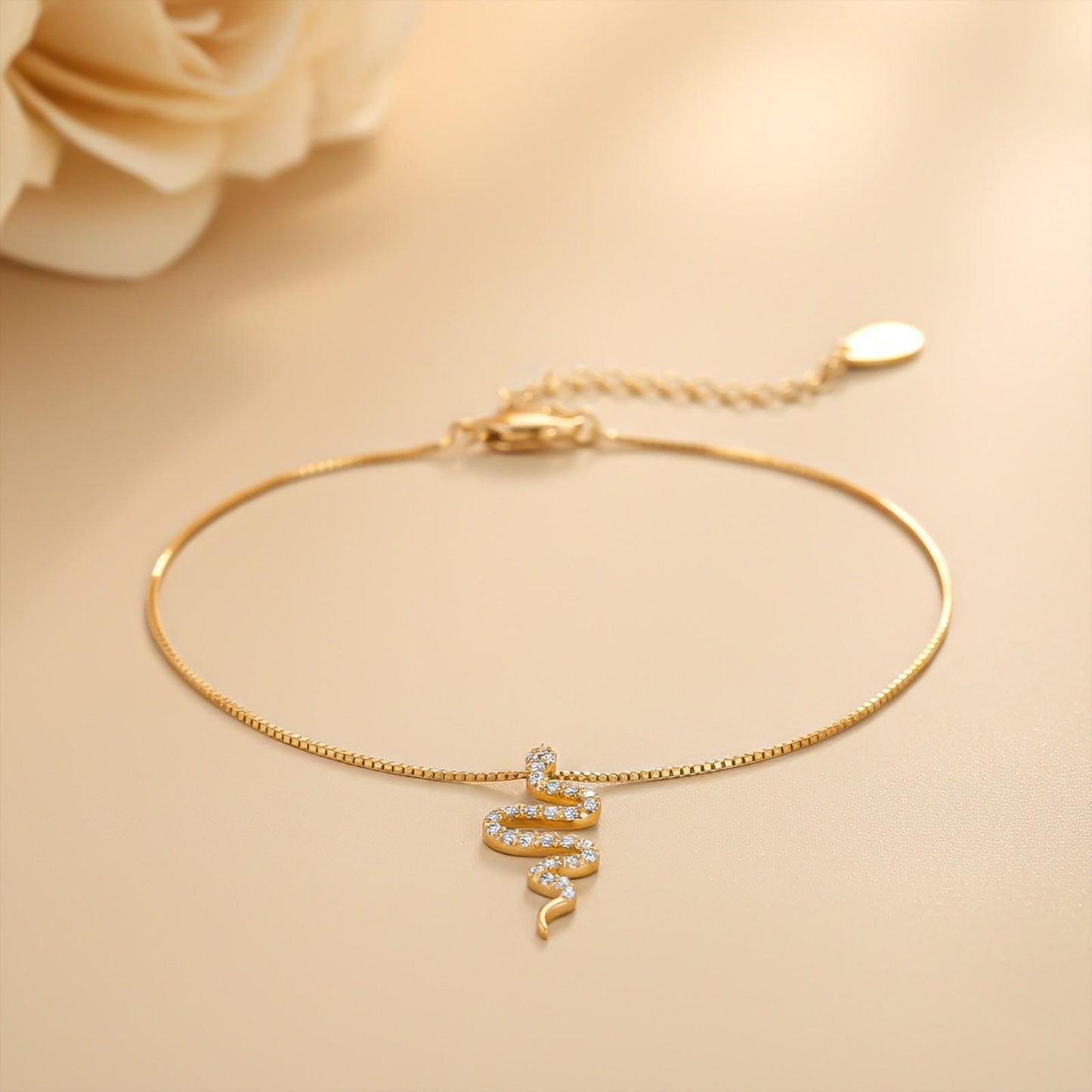 Golden Mini Snake Anklet