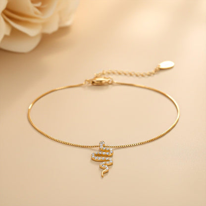 Golden Mini Snake Anklet