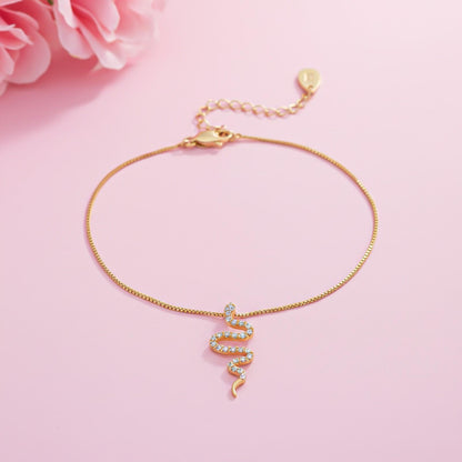 Golden Mini Snake Anklet