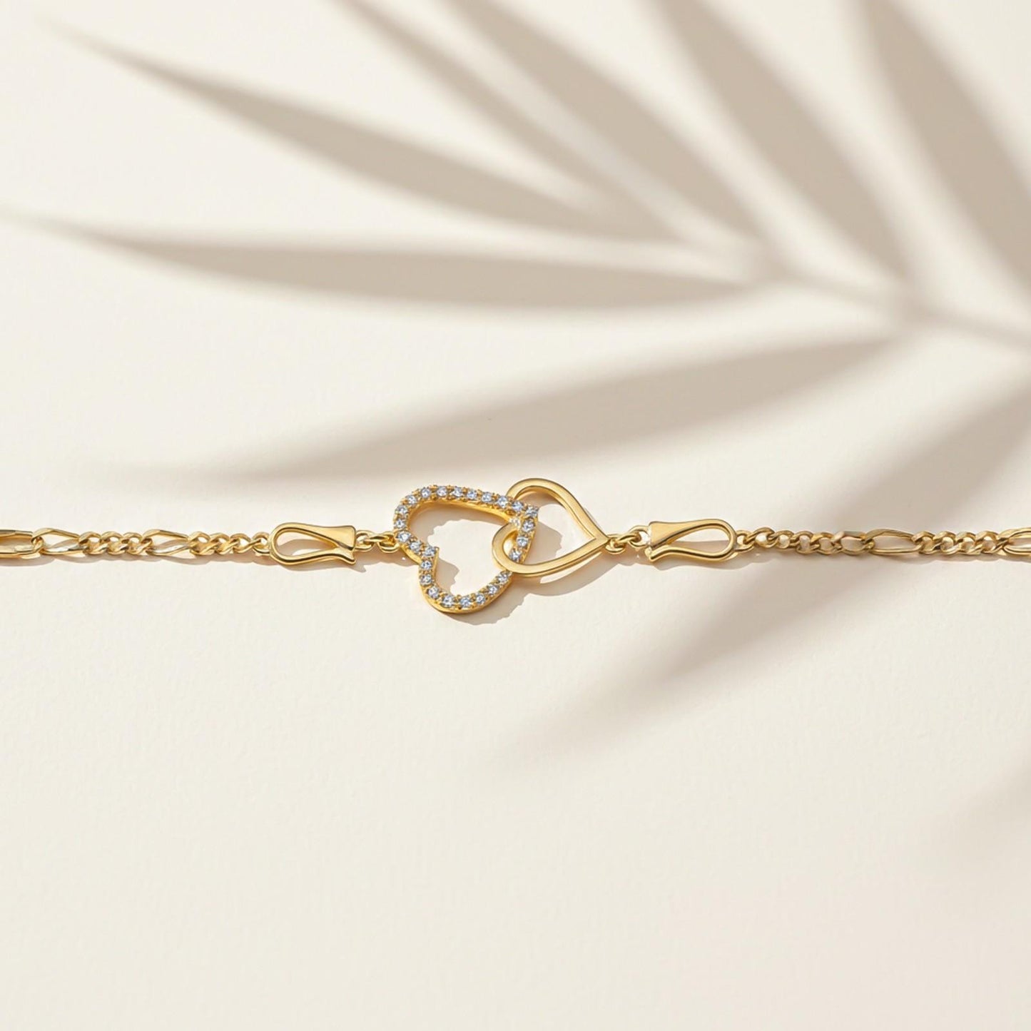 Golden Binary Heart Anklet