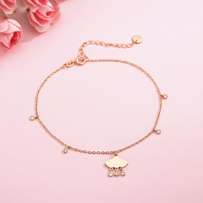 Rose Gold Cloud Of Love Anklet