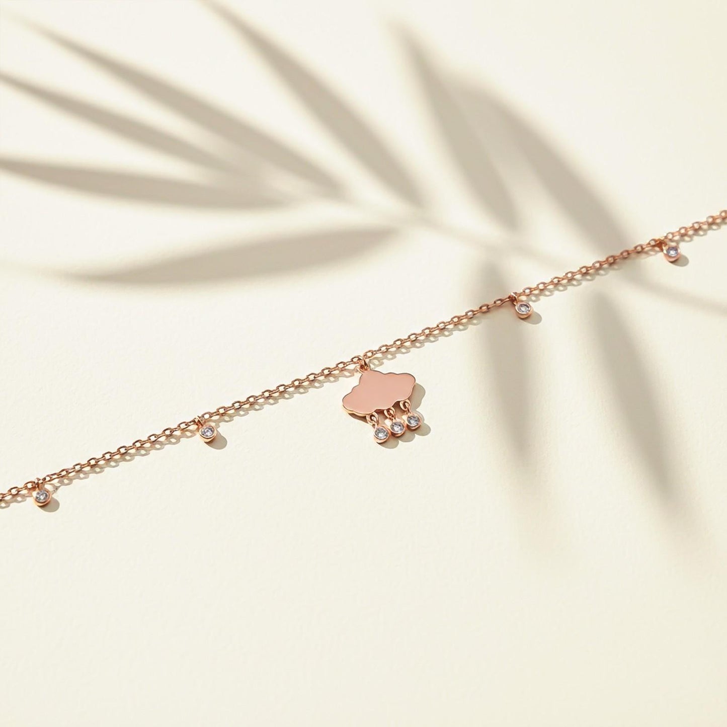 Rose Gold Cloud Of Love Anklet