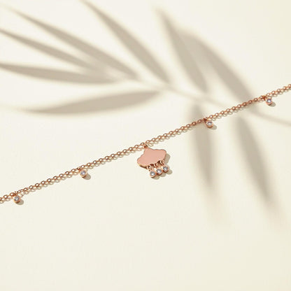 Rose Gold Cloud Of Love Anklet