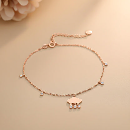 Rose Gold Cloud Of Love Anklet