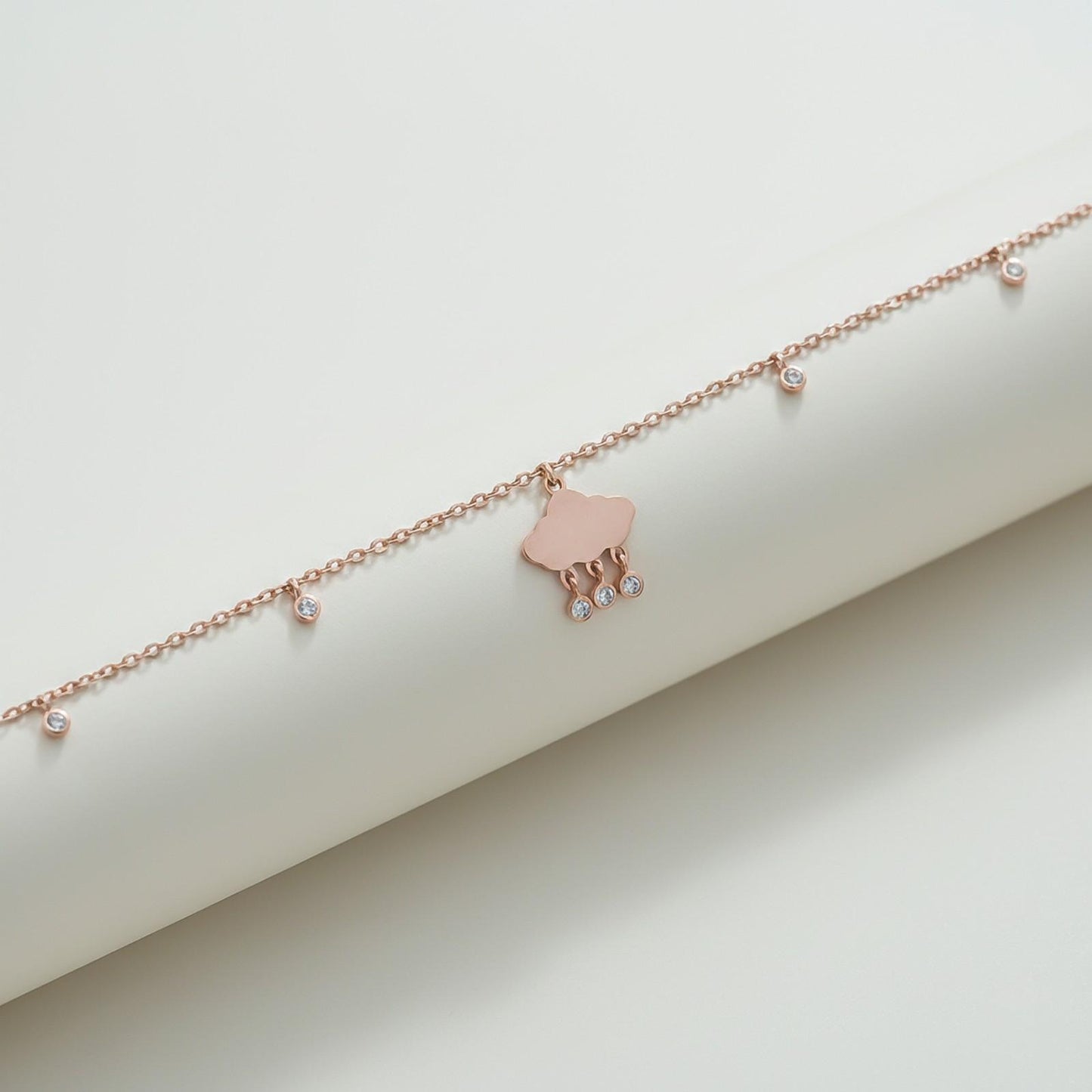 Rose Gold Cloud Of Love Anklet