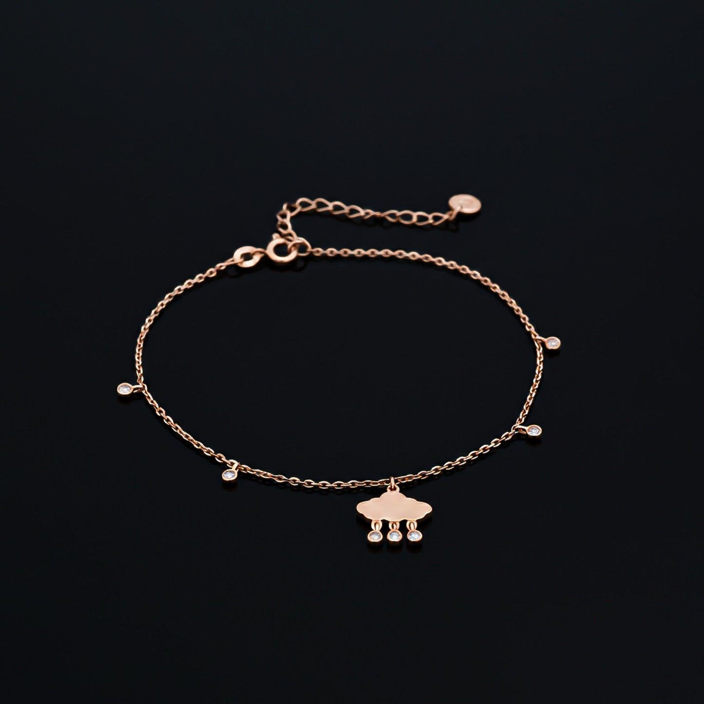 Rose Gold Cloud Of Love Anklet