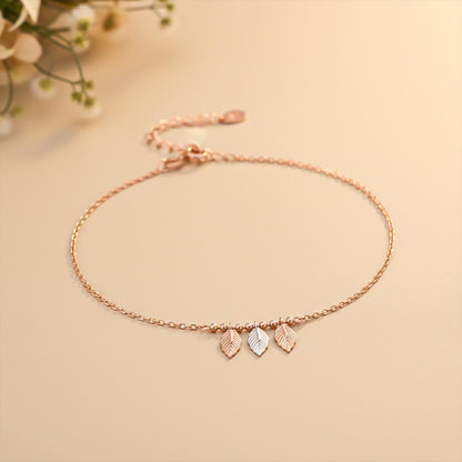 Leafy Anklet For For Women Double Tone