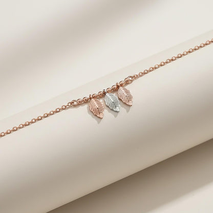 Leafy Anklet For For Women Double Tone