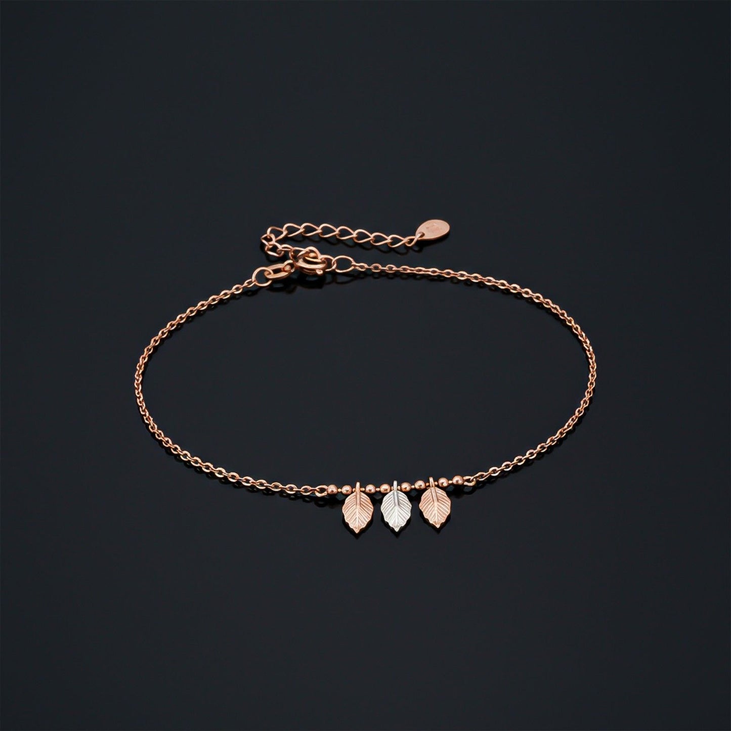 Leafy Anklet For For Women Double Tone