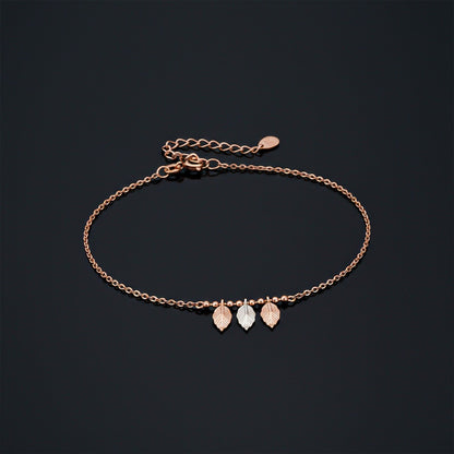 Leafy Anklet For For Women Double Tone