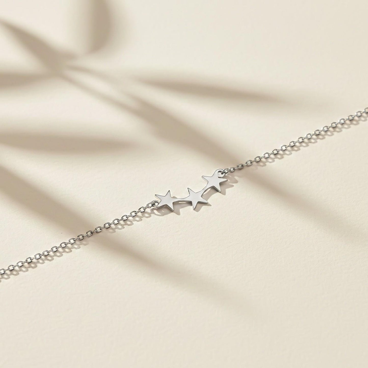 Silver Delicate Stars Anklet For Girls