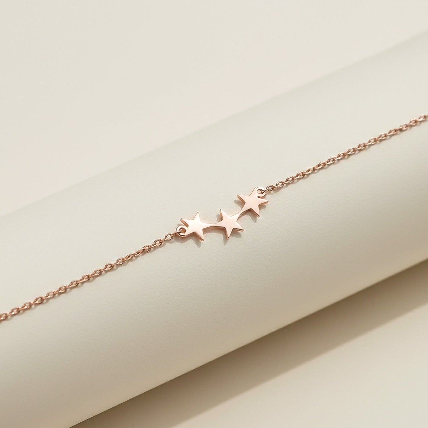 Rose Gold Delicate Stars Anklet For Girls