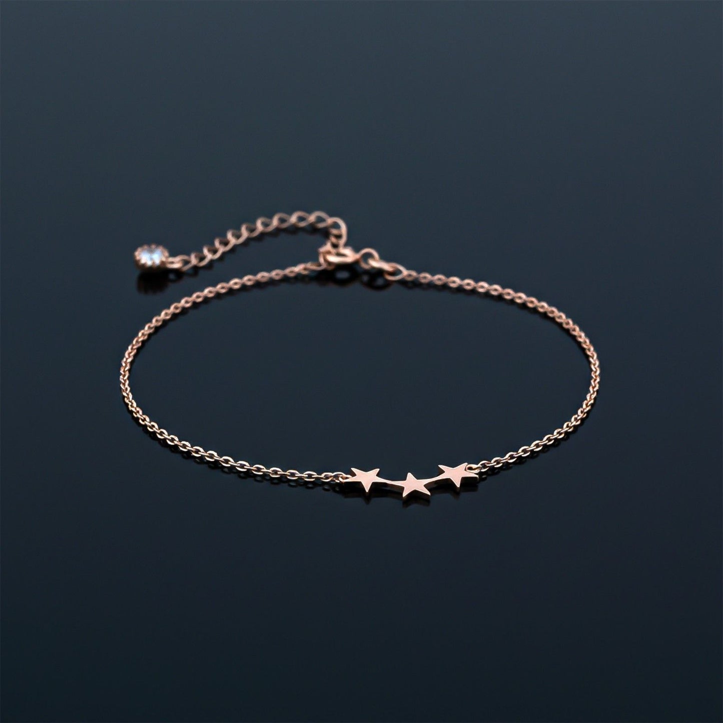 Rose Gold Delicate Stars Anklet For Girls