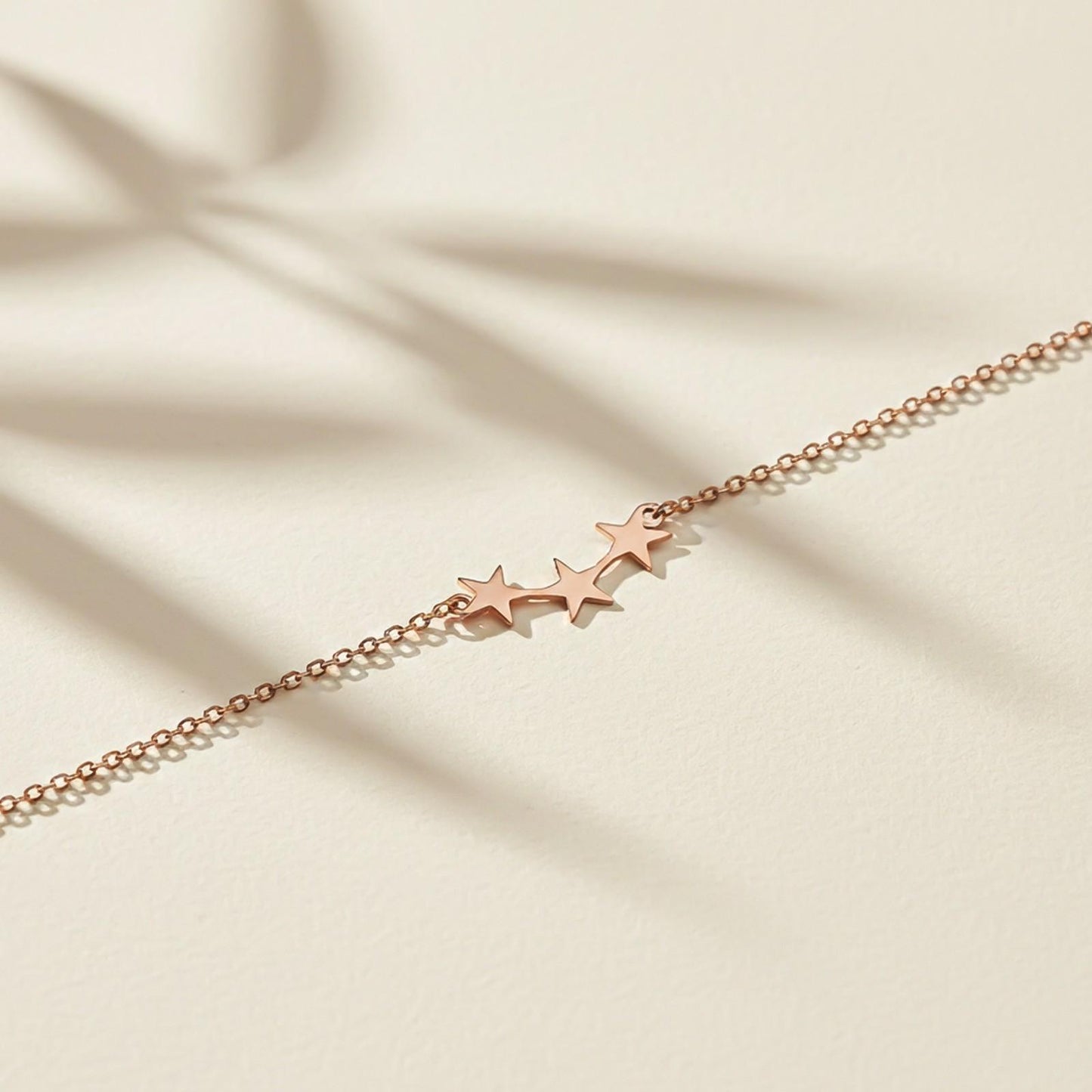 Rose Gold Delicate Stars Anklet For Girls