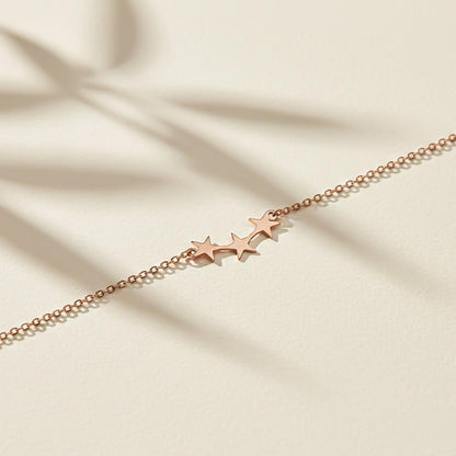 Rose Gold Delicate Stars Anklet For Girls