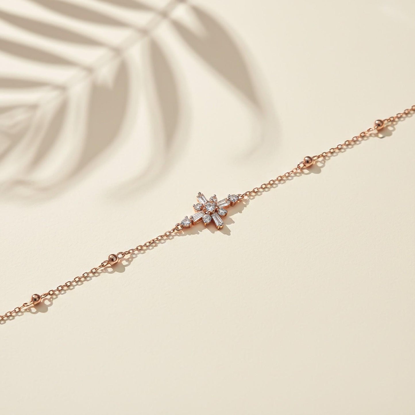 Rose Gold Daisy Flower Anklet
