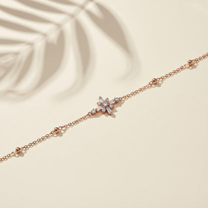 Rose Gold Daisy Flower Anklet