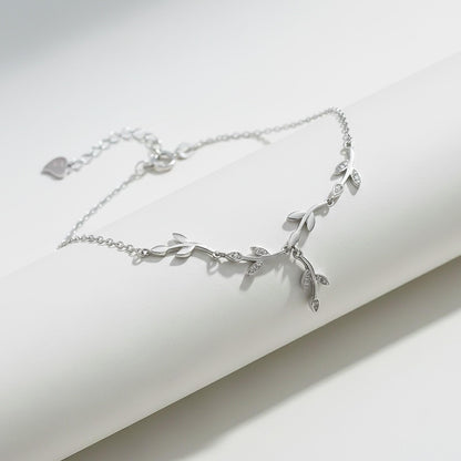 Silver Tree Branches Anklet