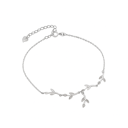 Silver Tree Branches Anklet