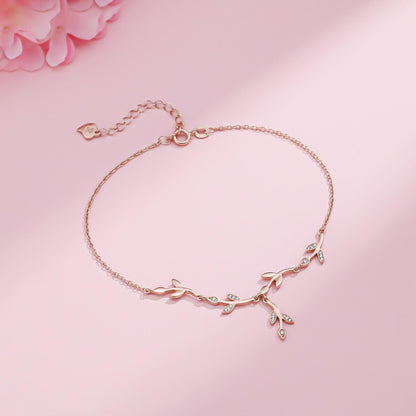 Rose Gold Tree Branches Anklet