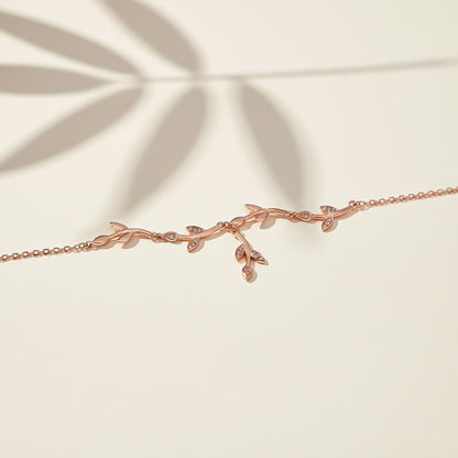 Rose Gold Tree Branches Anklet