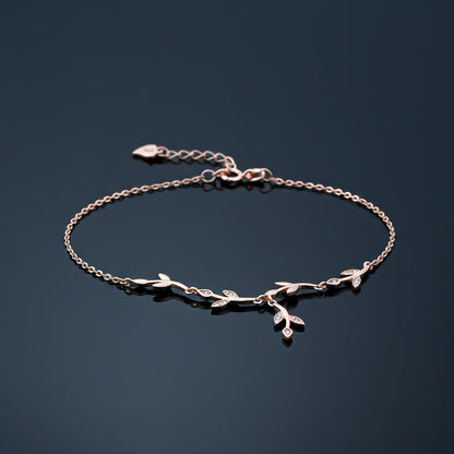 Rose Gold Tree Branches Anklet