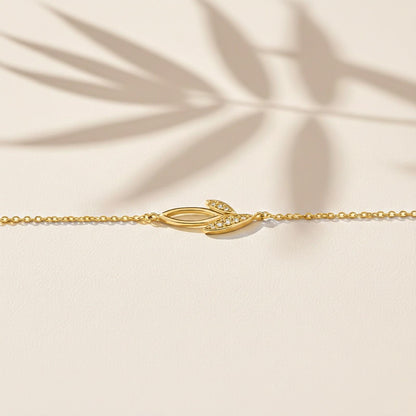 Golden Leaves Layered Anklet