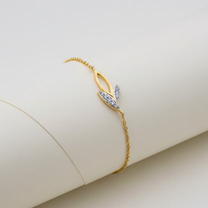 Golden Leaves Layered Anklet